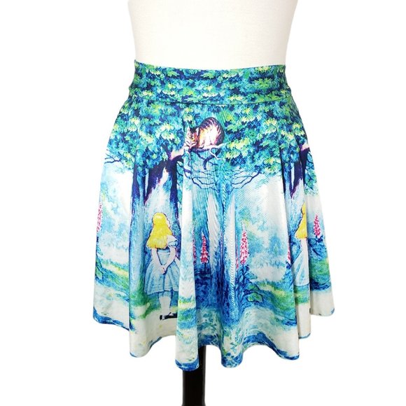 Disney Dresses & Skirts - Alice in Wonderland Print Mini-skirt Small